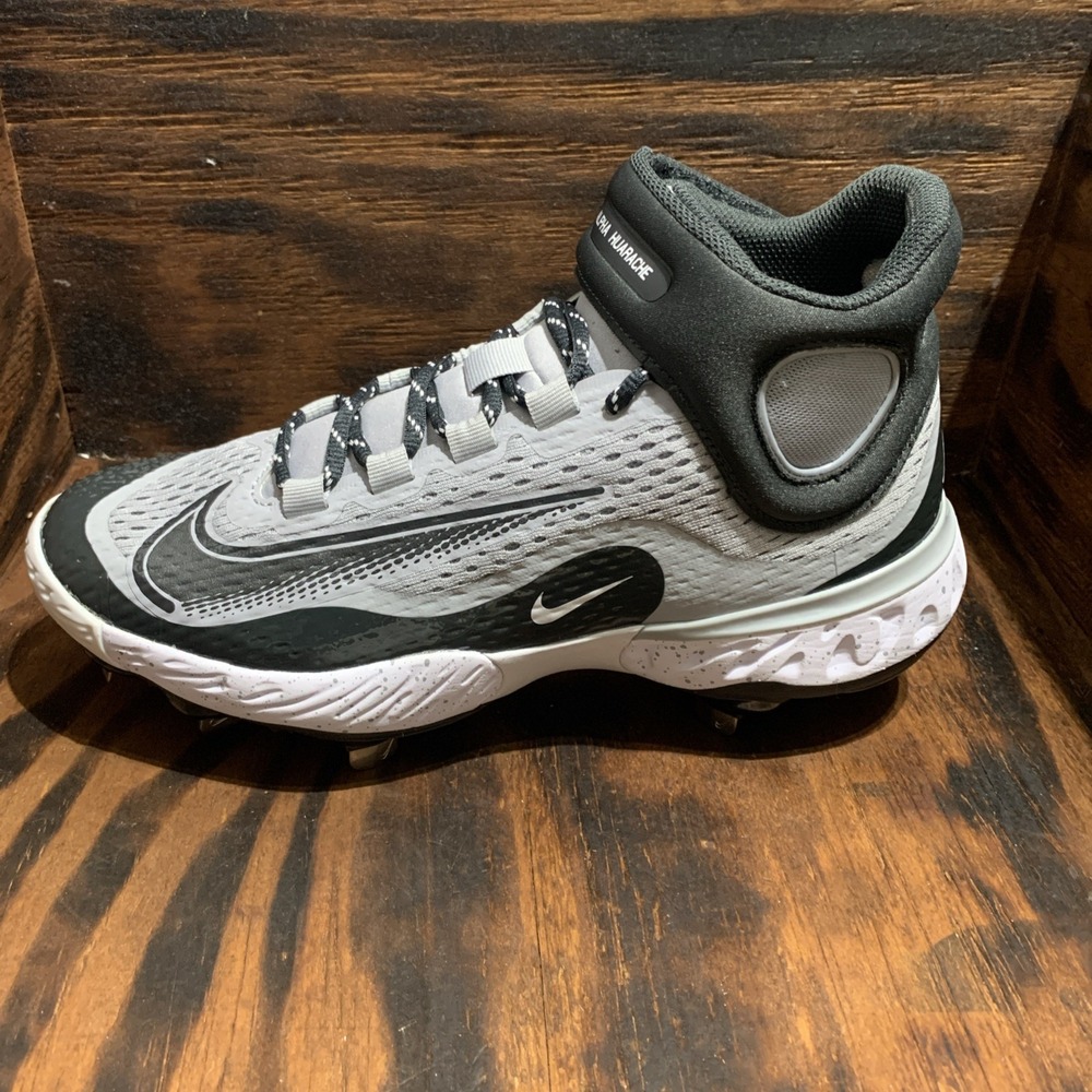 Nike Alpha Huarache Elite‎ 4 Mid Gray Baseball Cleats Sz 7 NEW DJ6520 002 RARE